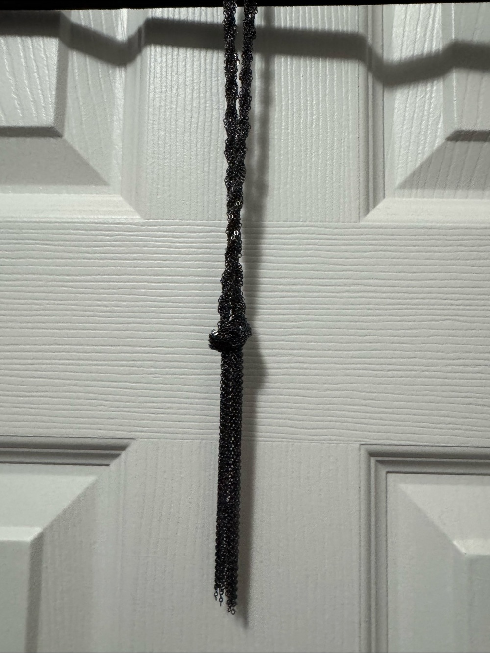 J. Jill Black Beaded and metal Tassel Necklace